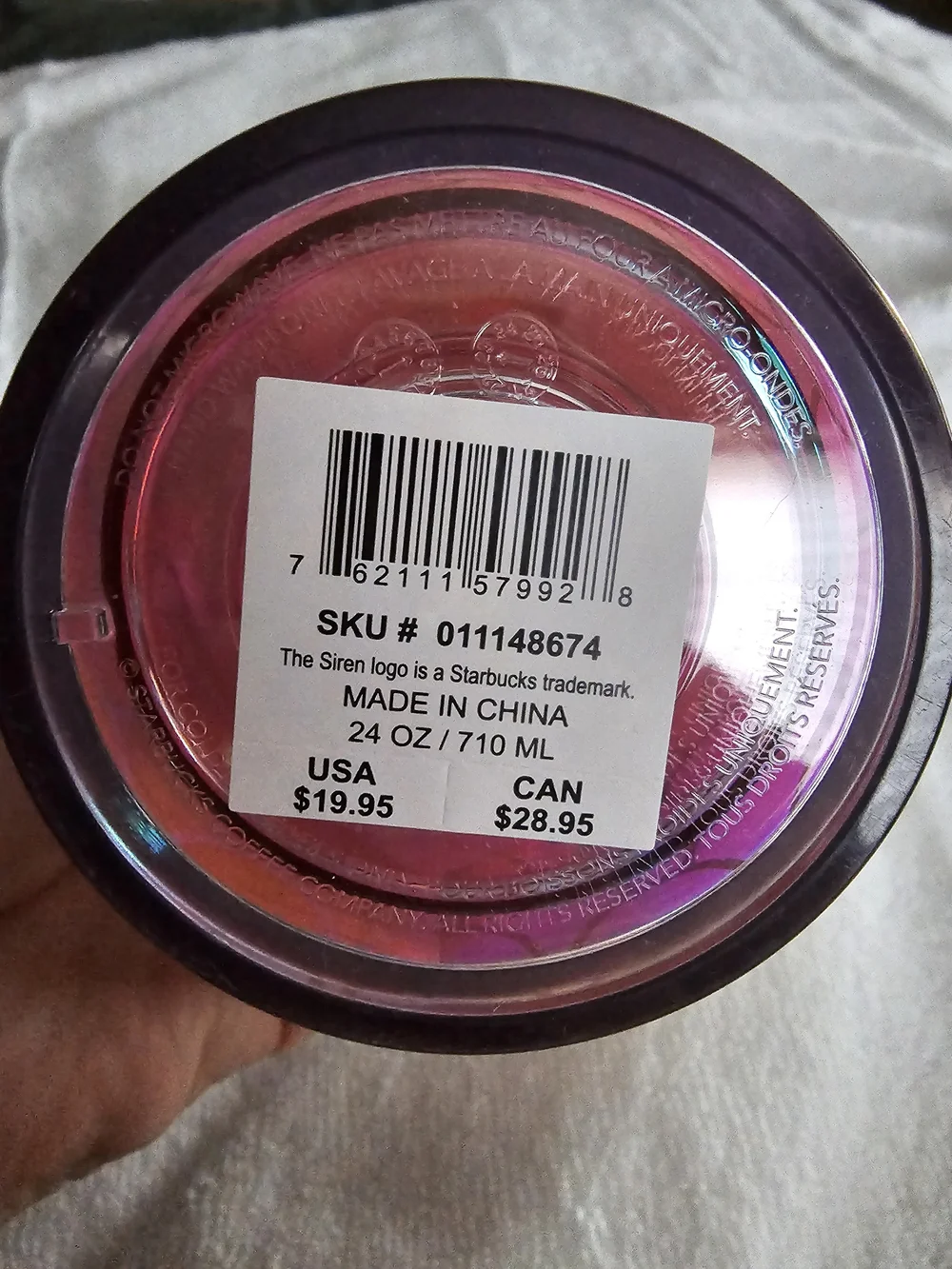 Starbucks 2024 Year of the Wood Dragon Iridescent Cup - Pink Gold Art New Year
